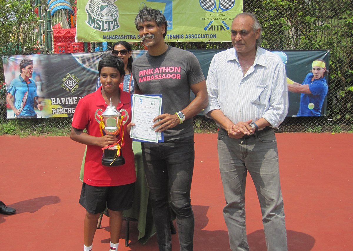 Milind Soman with Tennis Player's